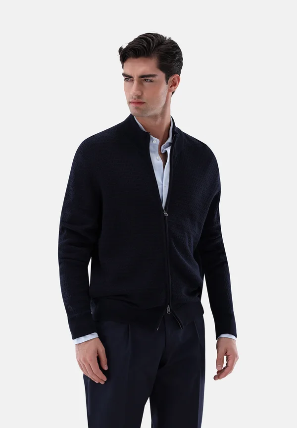 Strickjacke - dark blue