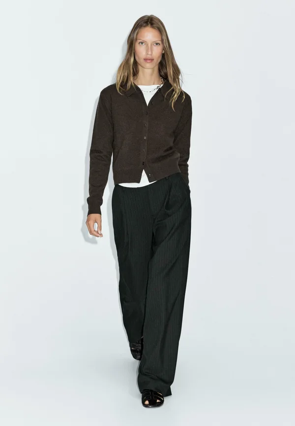 Strickjacke - dark brown