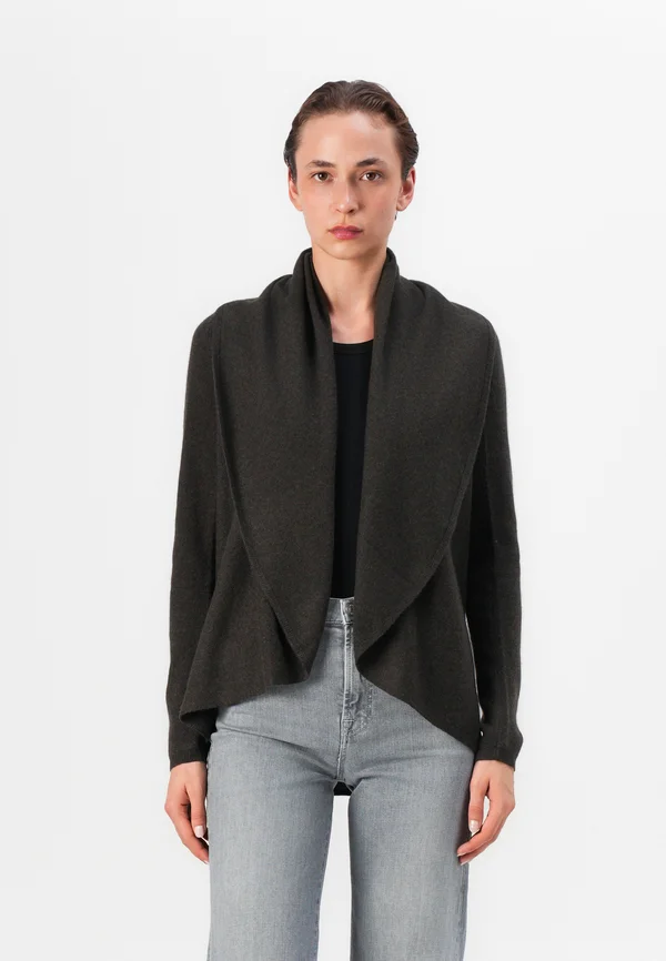 Strickjacke - dark brown