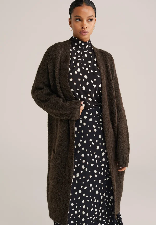 Strickjacke - dark brown