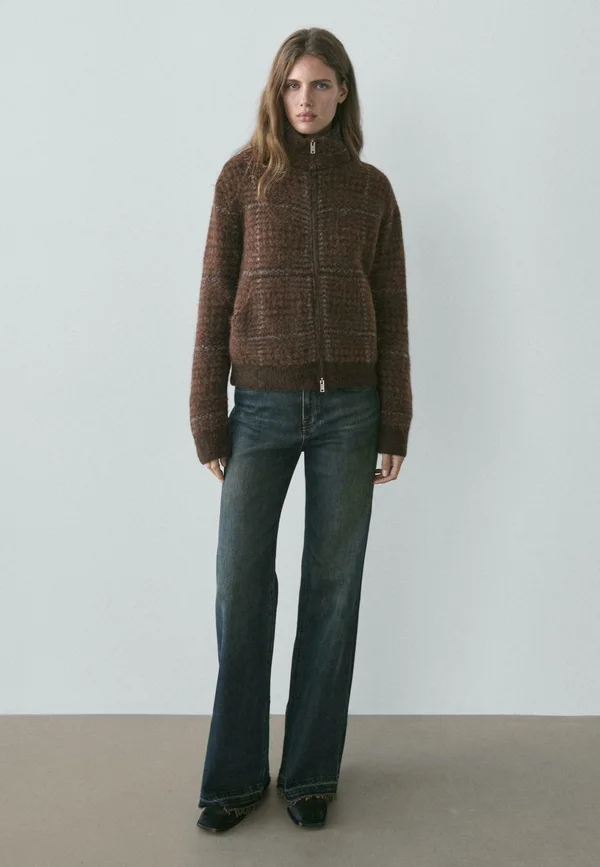 Strickjacke - dark brown