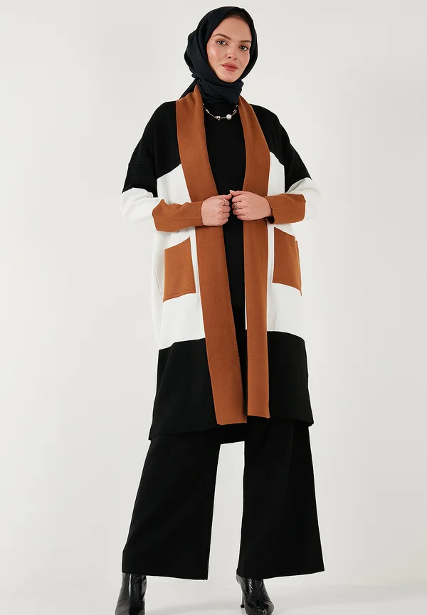 Strickjacke - dark brown