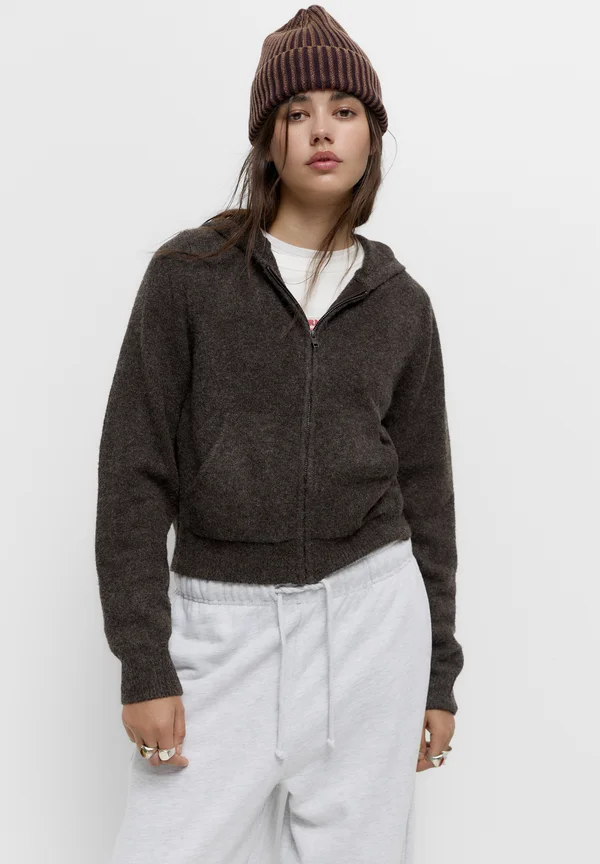 Strickjacke - dark brown