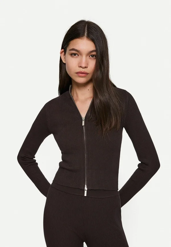 Strickjacke - dark brown