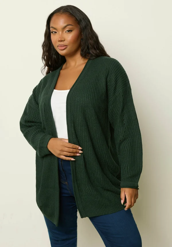Strickjacke - dark green