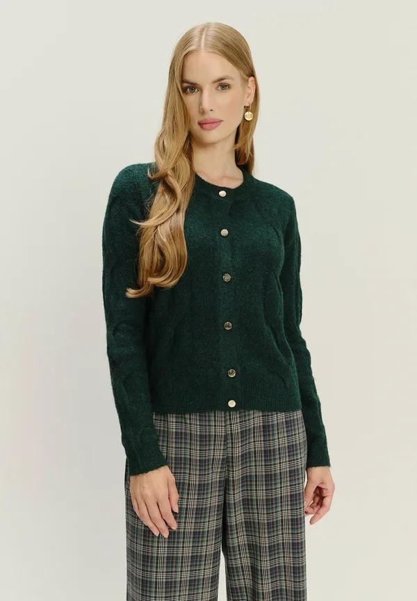Strickjacke - dark green
