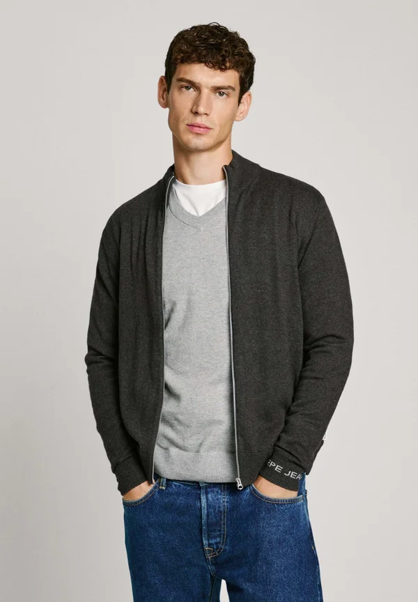Strickjacke - dark grey marl