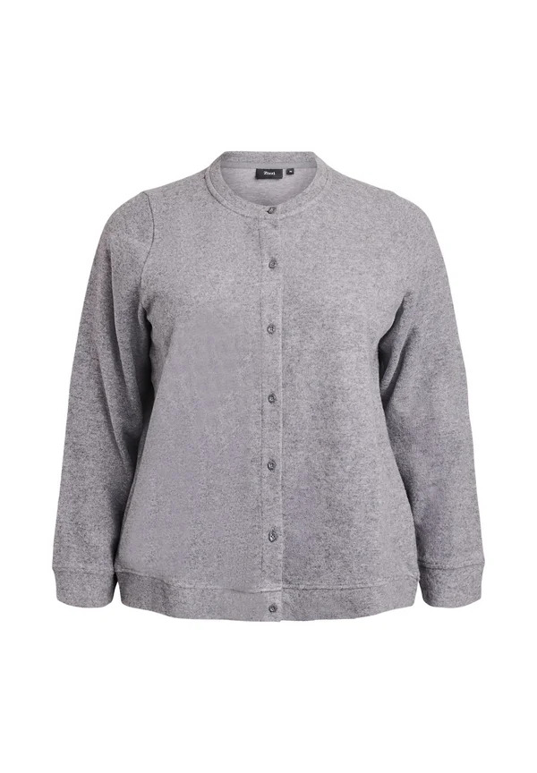 Strickjacke - dark grey melange