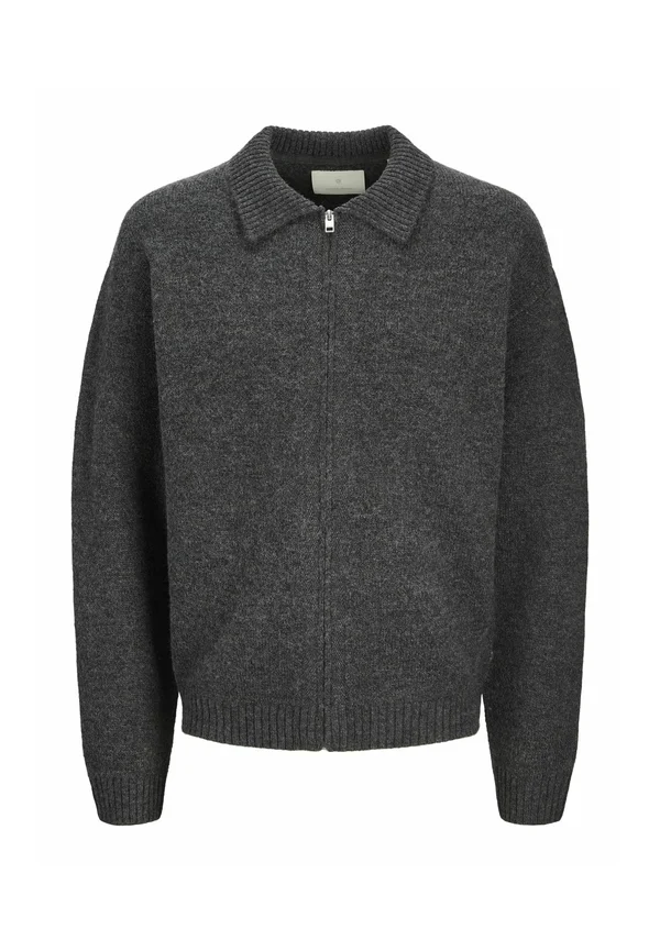 Strickjacke - dark grey melange