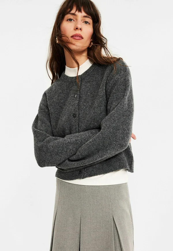 Strickjacke - dark grey