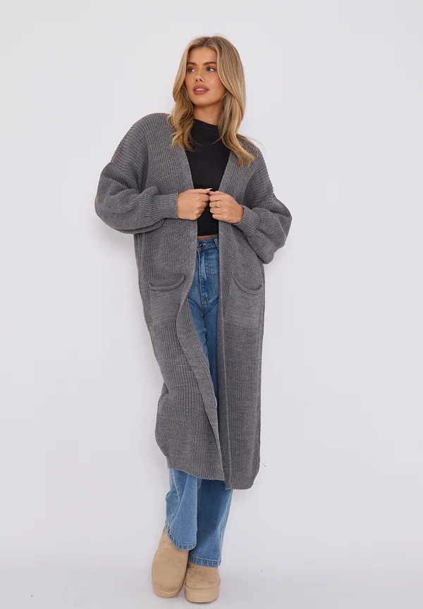 Strickjacke - dark grey