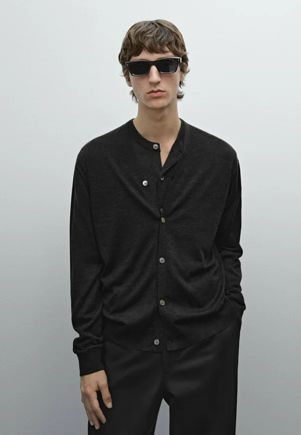 Strickjacke - dark grey