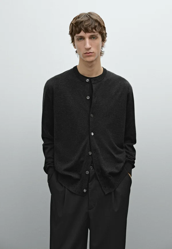 Strickjacke - dark grey