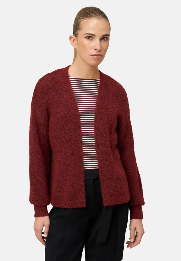 Strickjacke - dark red melange