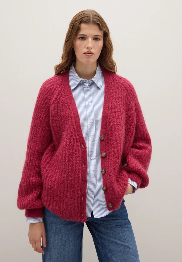 Strickjacke - dark red