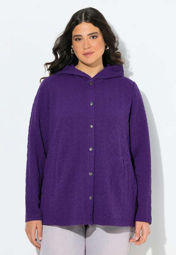 Strickjacke - deep violet