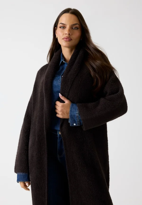 Strickjacke - dunkelbraun