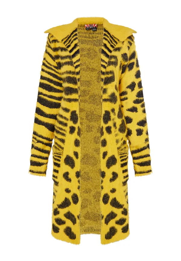 Strickjacke - dunkelgelb