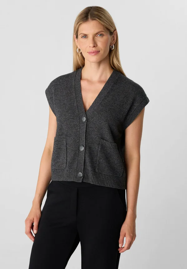 Strickjacke - dunkelgrau