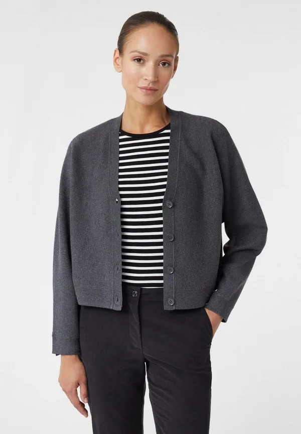 Strickjacke - dunkelgrau