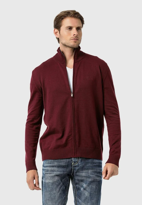 Strickjacke - dunkelrot