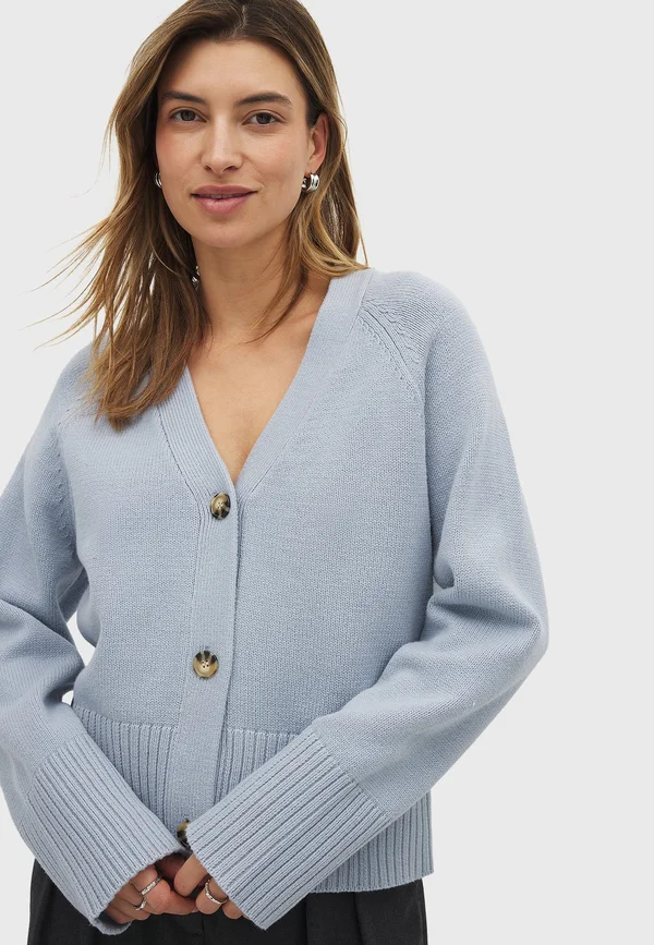 Strickjacke - dusty blue
