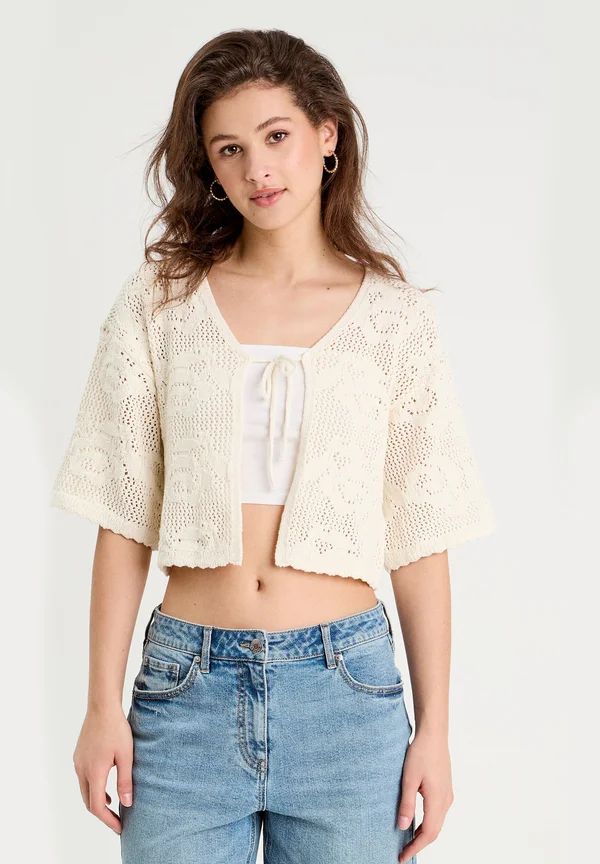 Strickjacke - ecru