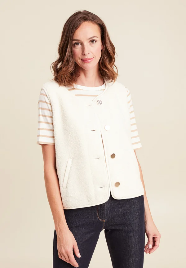 Strickjacke - ecru