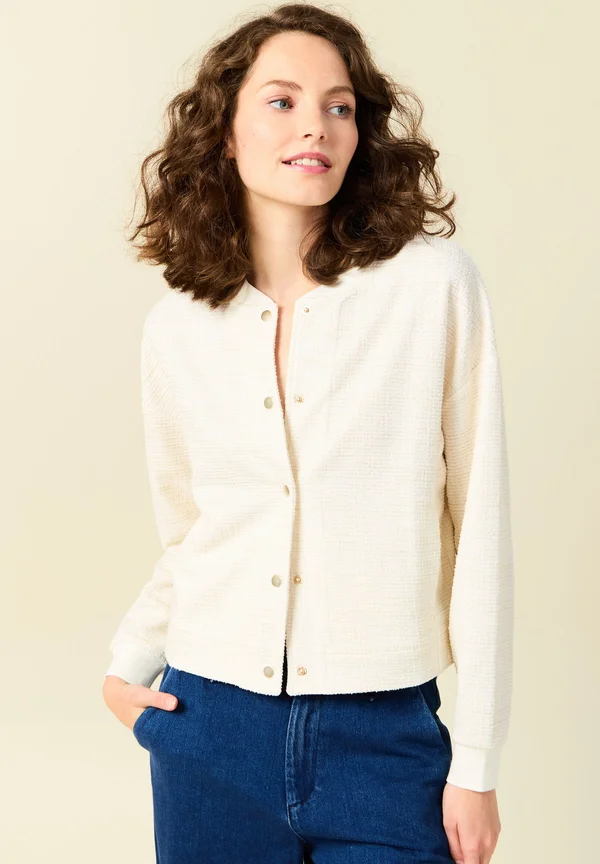 Strickjacke - ecru