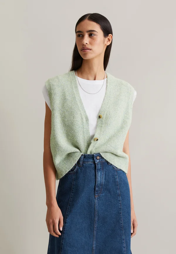 Strickjacke - elm green