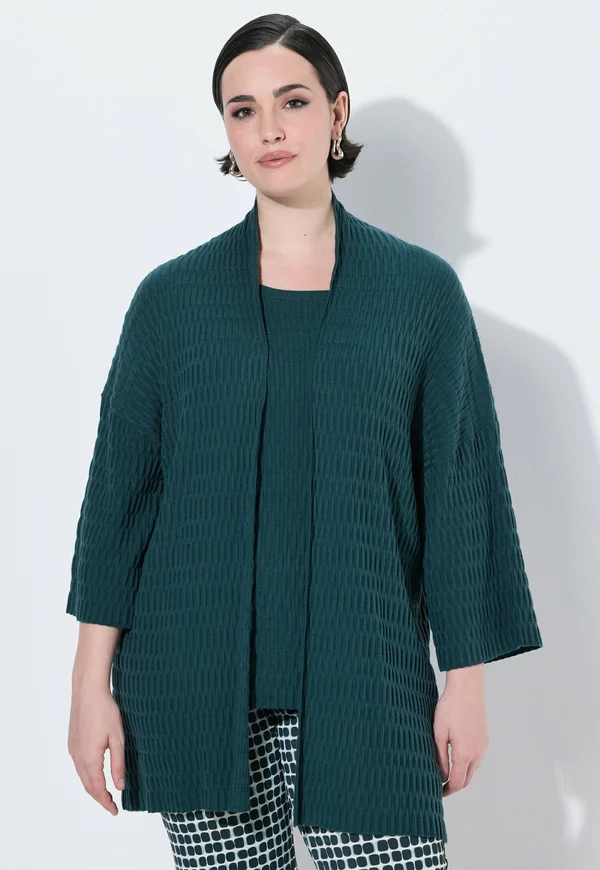 Strickjacke - fir green