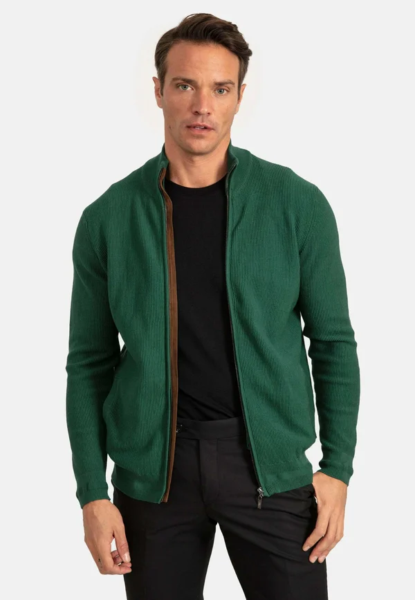 Strickjacke - forest green