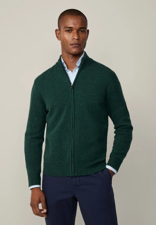 Strickjacke - forest night green