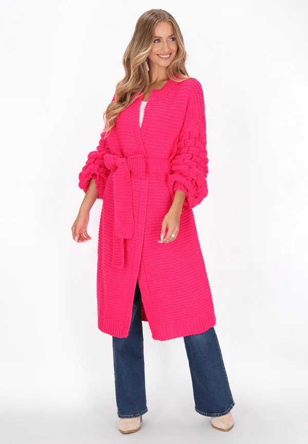 Strickjacke - fuchsia