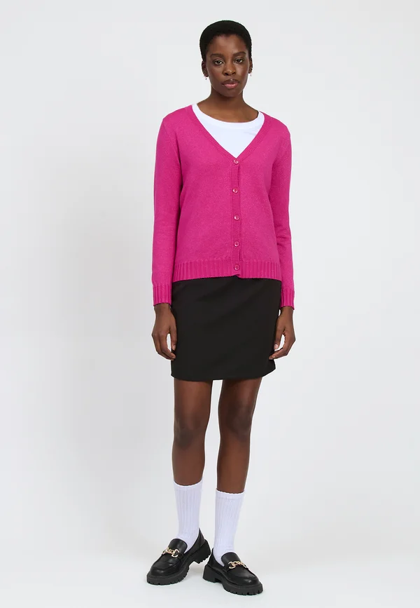 Strickjacke - fuchsia
