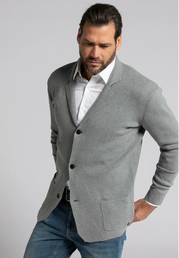 Strickjacke - grau melange