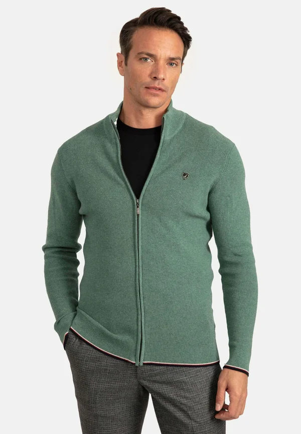 Strickjacke - green melange