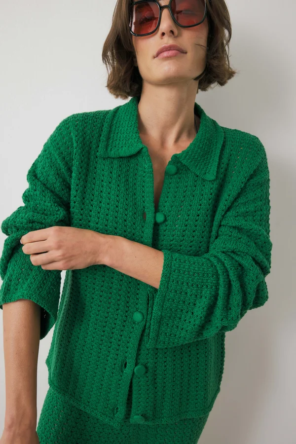 Strickjacke - green