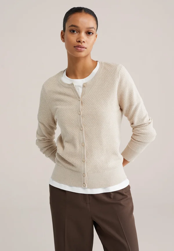 Strickjacke - greige