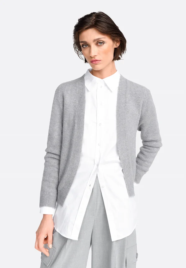 Strickjacke - grey melangé