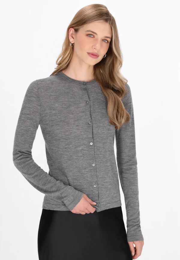Strickjacke - grey melange