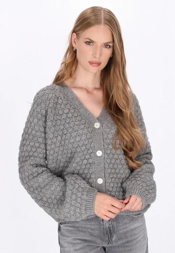 Strickjacke - grey melange