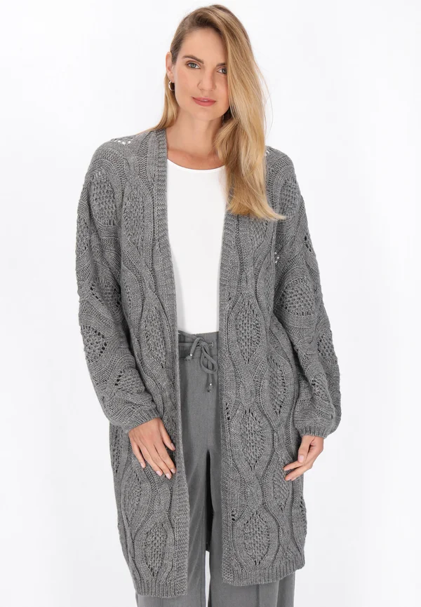 Strickjacke - grey melange