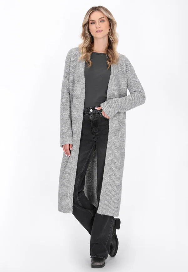 Strickjacke - grey melange