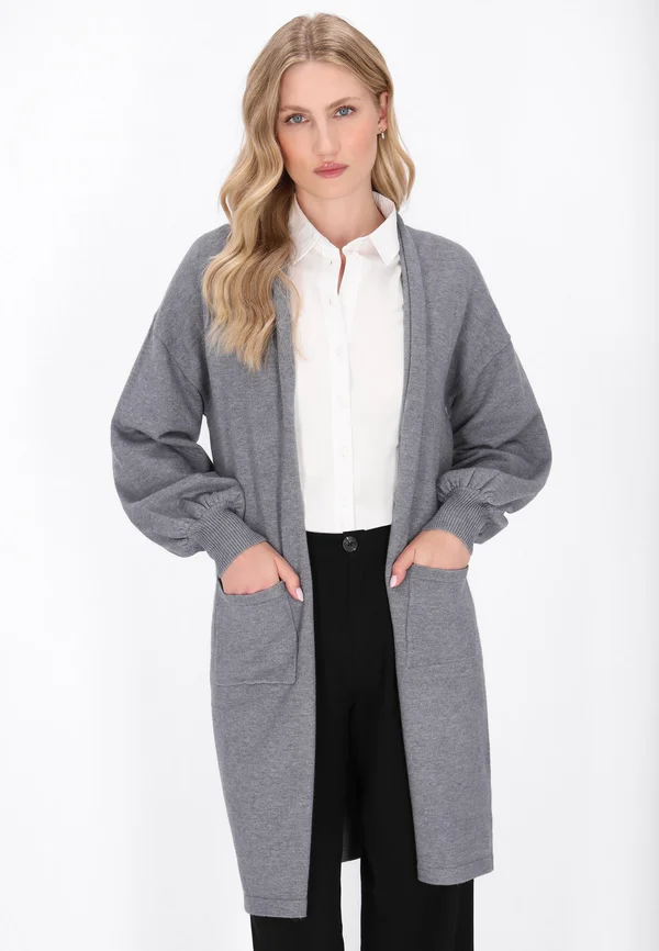 Strickjacke - grey melange