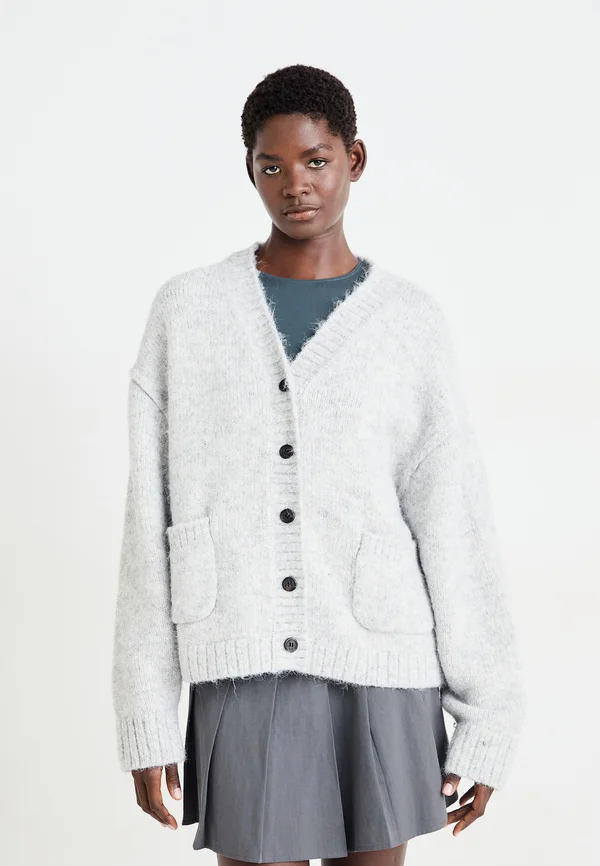 Strickjacke - grey melange