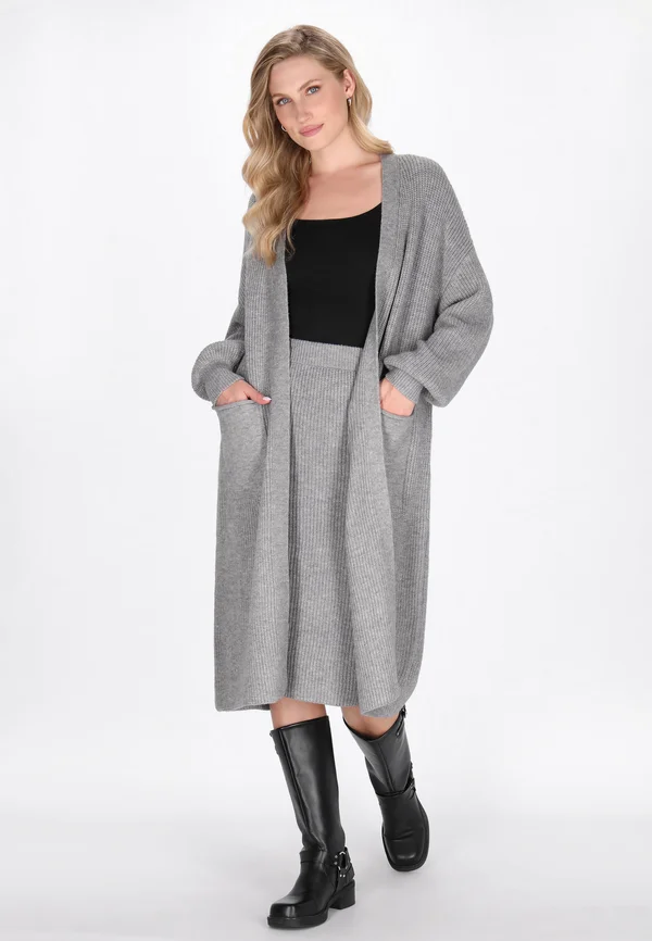 Strickjacke - grey melange