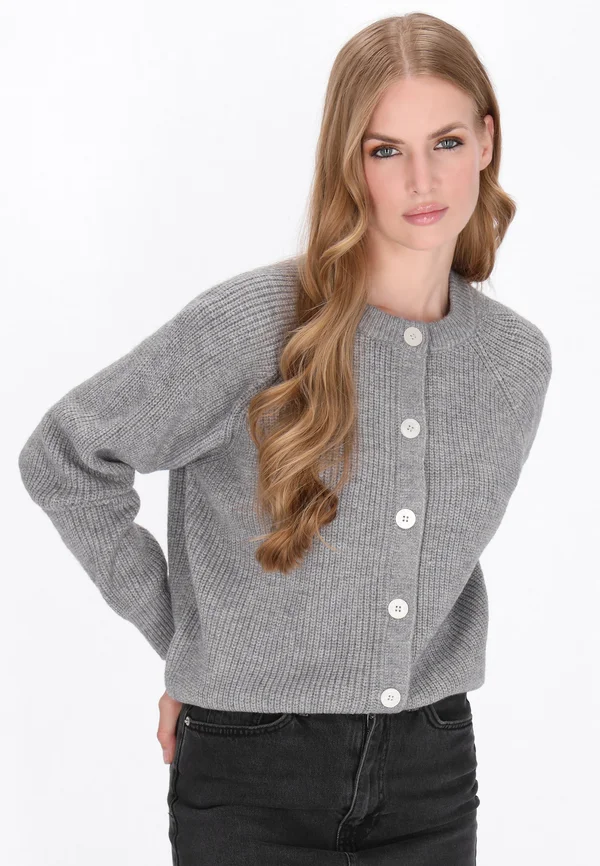 Strickjacke - grey melange
