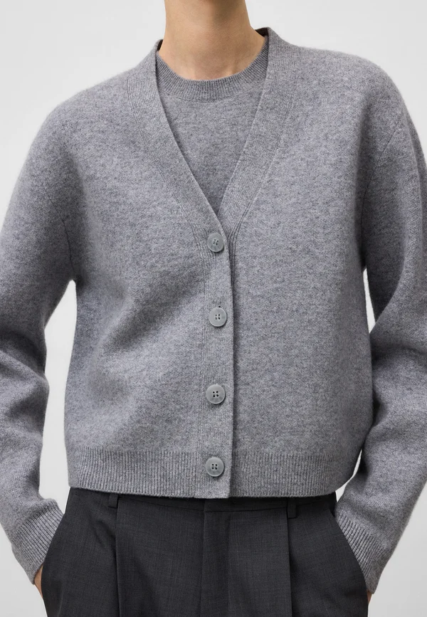 Strickjacke - grey melange