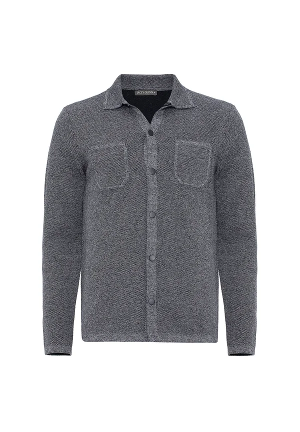 Strickjacke - grey-navy